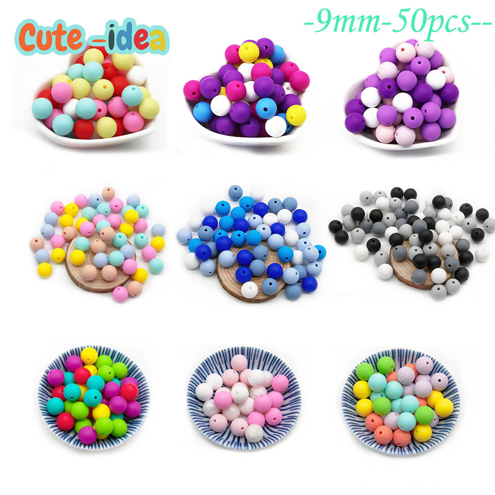 Baby Products Expo - Cute-Idea 50Pcs Silicone Beads 9mm Baby