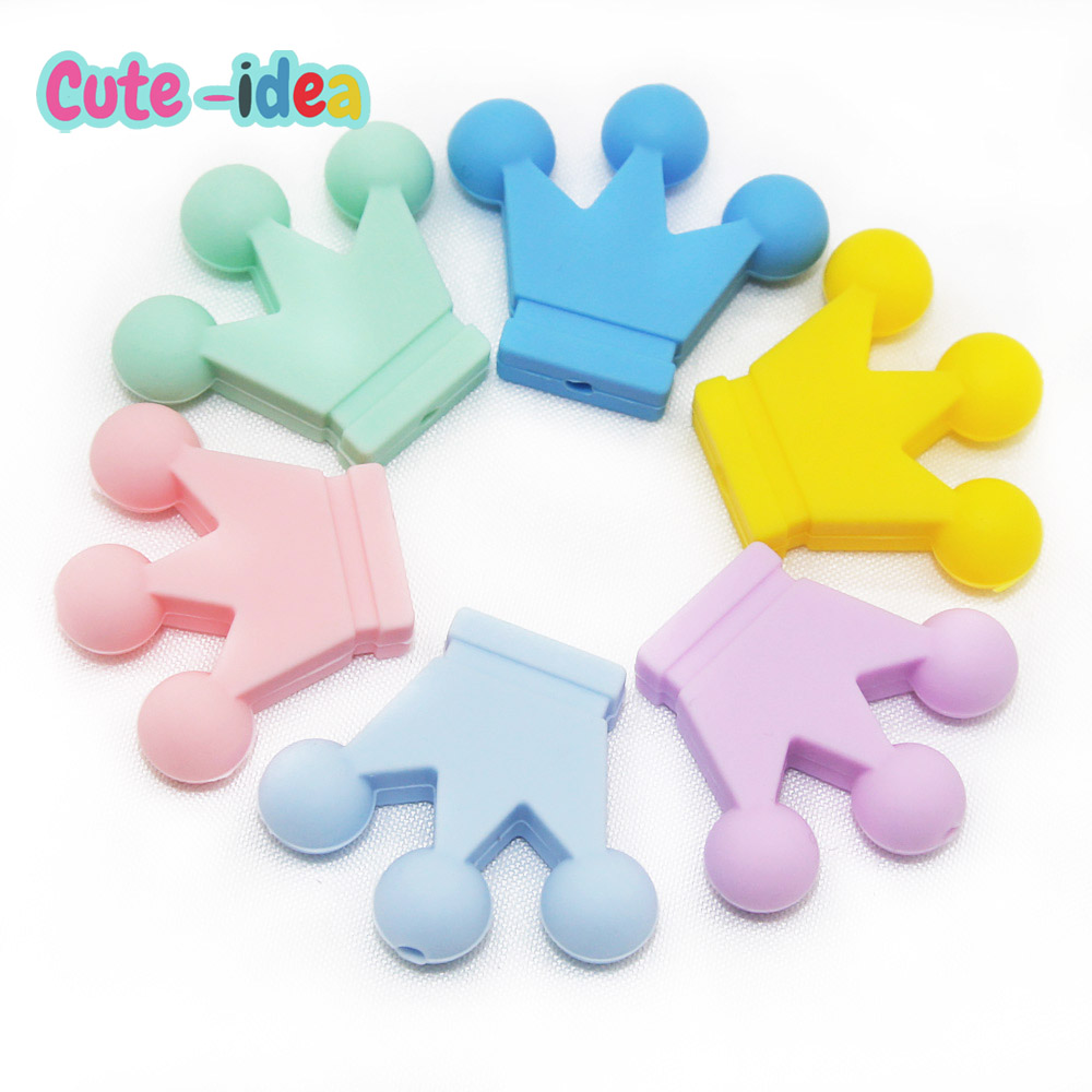 Baby Products Expo - Cute-Idea 10PCs Silicone Crown Beads Baby