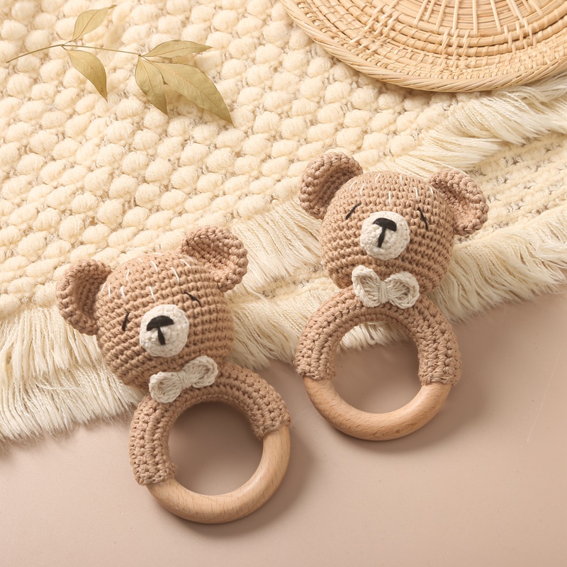 1Pc Baby Wooden Rattle Toys Wo – Baby Products Rabbit Bewertung und Preis