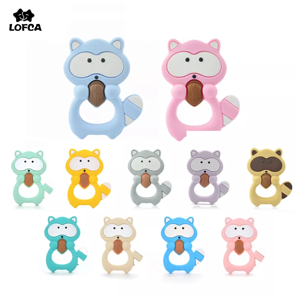 1PC Raccoon Silicone Teether T – Baby Products Expo Bewertung und Preis