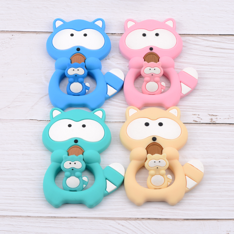 1PC Raccoon Silicone Teether T – Baby Products Expo Bewertung und Preis