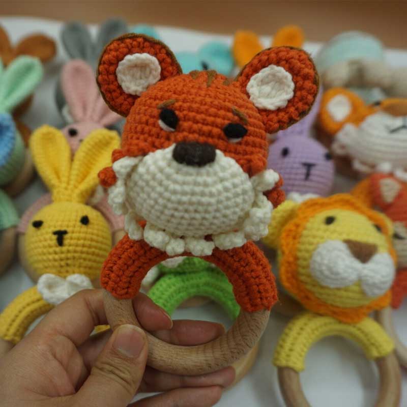 1PC Rabbit Tiger Lion Crochet  – Baby Products Rabbit Bewertung und Preis